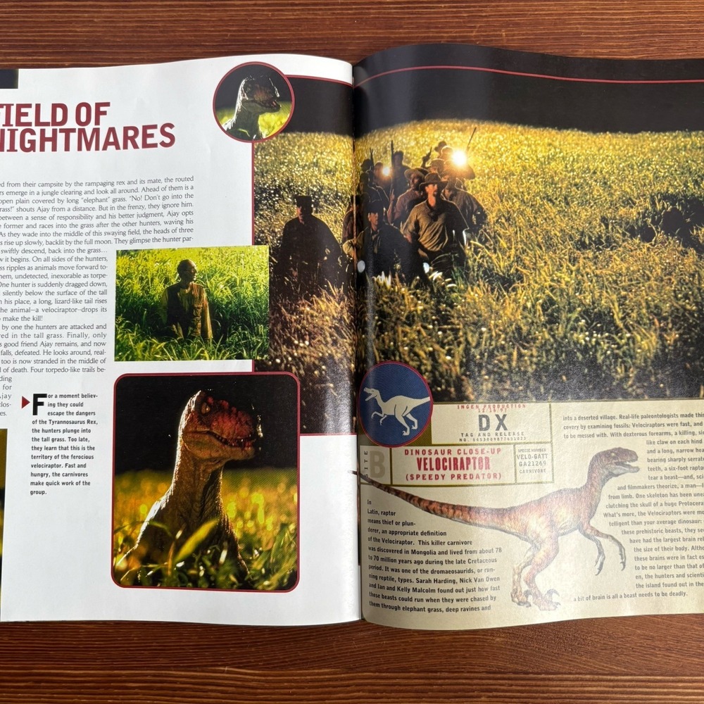 1997 The Lost World Jurassic Park Official Souvenir Magazine T-Rex Cover Topps‎ - Picture 7 of 8